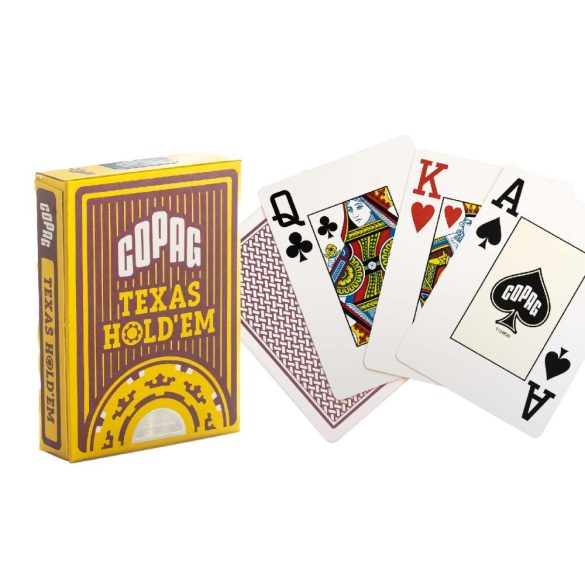 COPAG TEXAS HOLD'EM POKER CARDS GOLD RANGE 100% PLASTIC 10 CARTON (120 PACKS)
