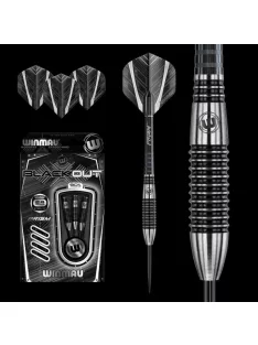 DART SZETT WINMAU STEEL BLACKOUT 90% WOLFRAM 23G