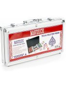 poker set Cartamundi Maverick 300pcs unnumbered 11.5gr chips in aluminium case