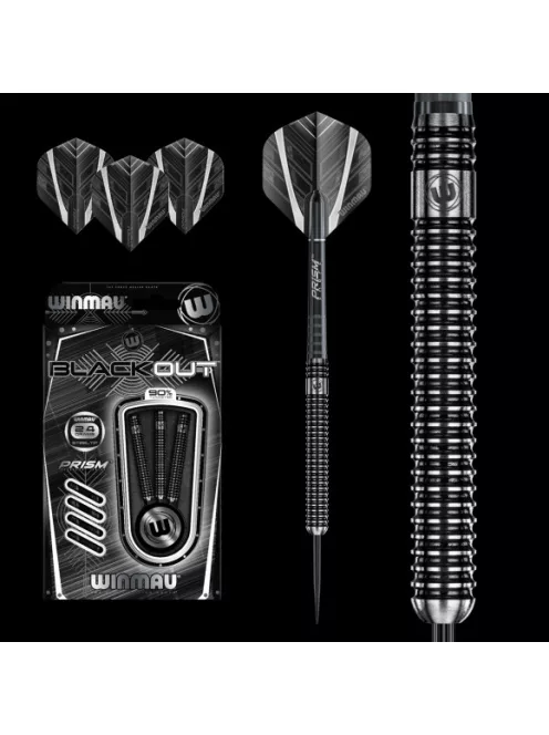 Dart Set Winmau steel BLACK OUT 90% tungsten 24g