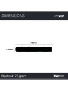 Dart szett steel Winmau Blackout 1, 25g, 90%
