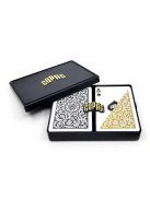 póker kártya bridge, 100% plasztik, COPAG 1546, Regular index, fekete-arany dupla csomag