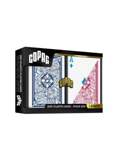   Póker kártya 100% plasztik, COPAG 1546 Legacy, Jumbo index, kék-piros dupla csomag