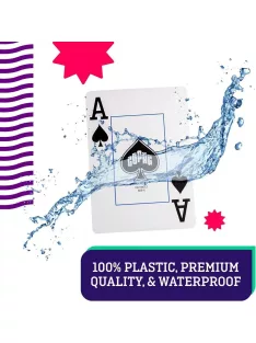   Póker kártya 100% plasztik, COPAG 1546 Elite, jumbo index, narancs-barna dupla pakli