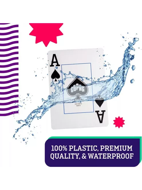 Póker kártya 100% plasztik, COPAG 1546 Elite, jumbo index, narancs-barna dupla pakli