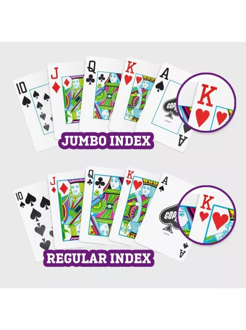 Póker kártya 100% plasztik, COPAG 1546 Elite, jumbo index, narancs-barna dupla pakli