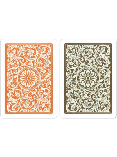 Póker kártya 100% plasztik, COPAG 1546 Elite, jumbo index, narancs-barna dupla pakli