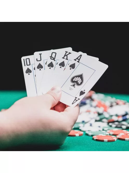 Póker kártya 100% plasztik, COPAG 1546 Elite, jumbo index, narancs-barna dupla pakli