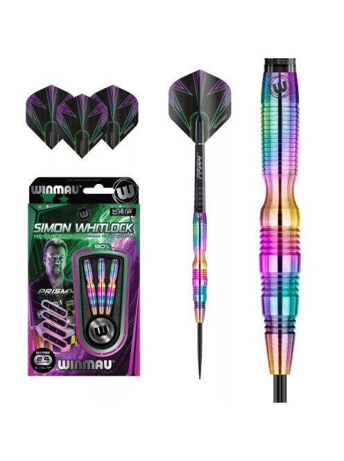 Winmau steel szett SIMON WHITLOCK 90%  24 g, Urban grip gravírozott