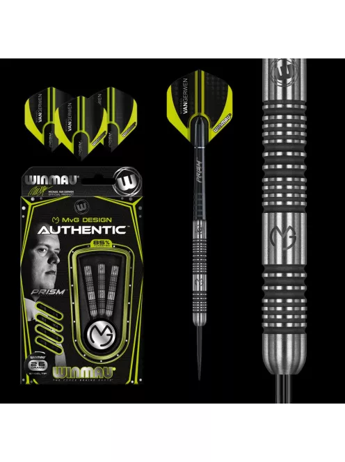 Dart set Winmau steel MvG Authentic 26g, 85% tungsten