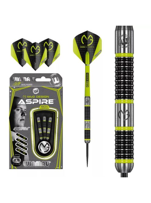 Dart szett Winmau steel MvG Aspire 25g, 80% gravírozott