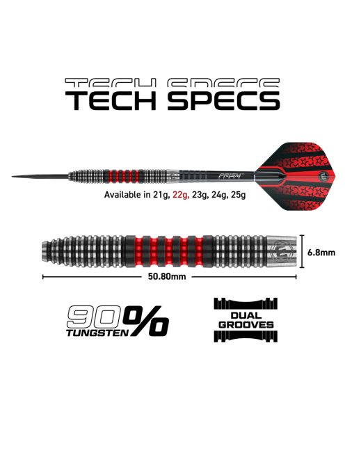Dart szett Winmau Steel Joe Cullen 24g 90% 