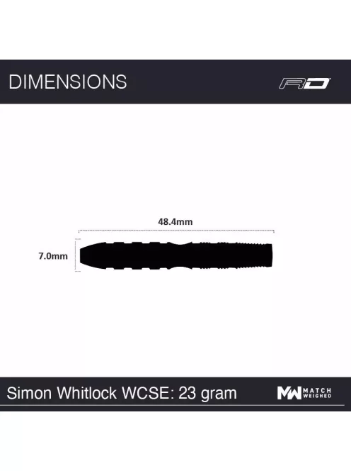 Dart szett Winmau steel Simon Whitlock World Cup Rainbow SE 23g, 90%
