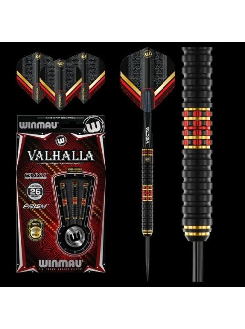 DART SZETT WINMAU STEEL VALHALLA 26G, 85% - 95% WOLFRAM gravírozott