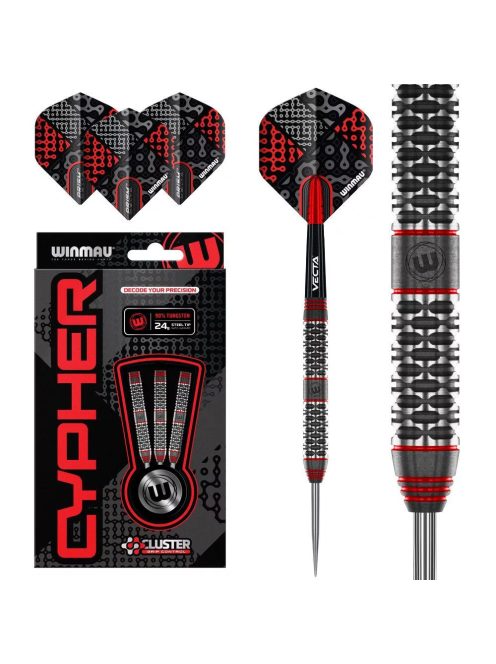 Dart szett Winmau steel Cypher 24g, 90% gravírozott