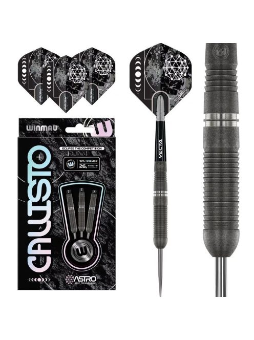 Dart szett Winmau steel Callisto 03, 26g, 90% gravírozott