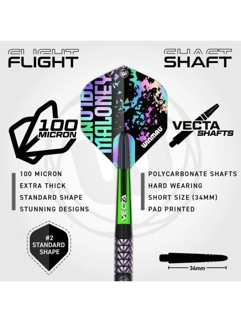 dart szett steel Winmau Mike Maloney 22g, 90%