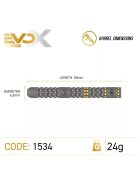Darts szett steel Winmau MvG Evo-X 24g, 90% gravírozott