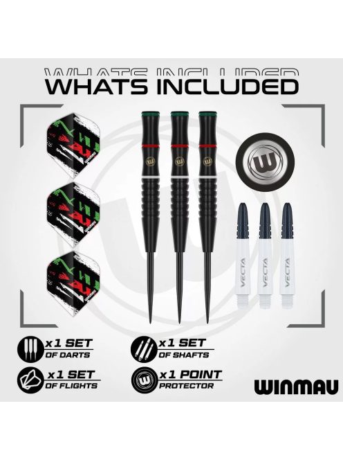 Darts szett steel Winmau Peter Wachiuri 22g, 90%