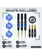 Darts szett steel Winmau Rashad Sweeting 24g, 90% gravírozott