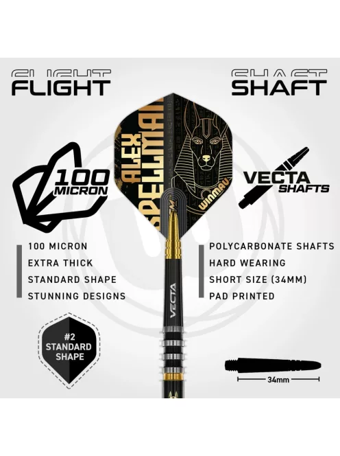 dart szett steel  Winmau Alex Spellman "The Jackal" 22gr, 90%