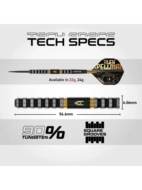 dart szett steel  Winmau Alex Spellman "The Jackal" 22gr, 90%