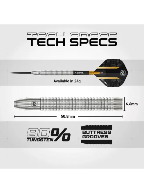 darts szett Winmau Team 360 Jack Nankervis Steel - 24g, 90% wolfram