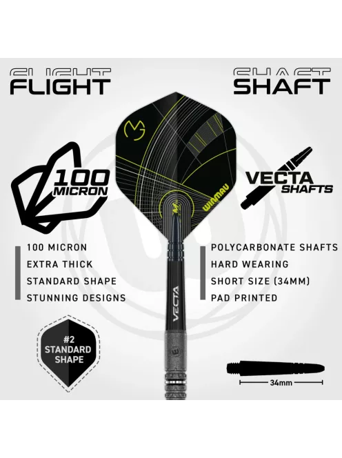 Dart szett steel Winmau Michael Van Gerwen Signature Edition 22g, 90%