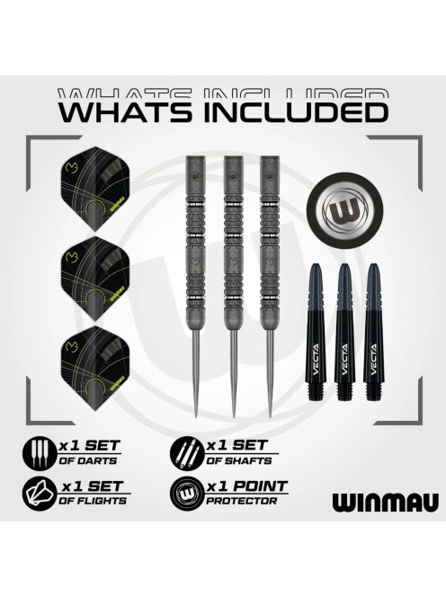 Dart szett steel Winmau Michael Van Gerwen Signature Edition 24g, 90% gravírozott
