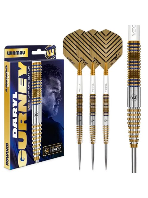 Dart szett steel Winmau Daryl Gurney Signature Edition 23g, 95% gravírozott