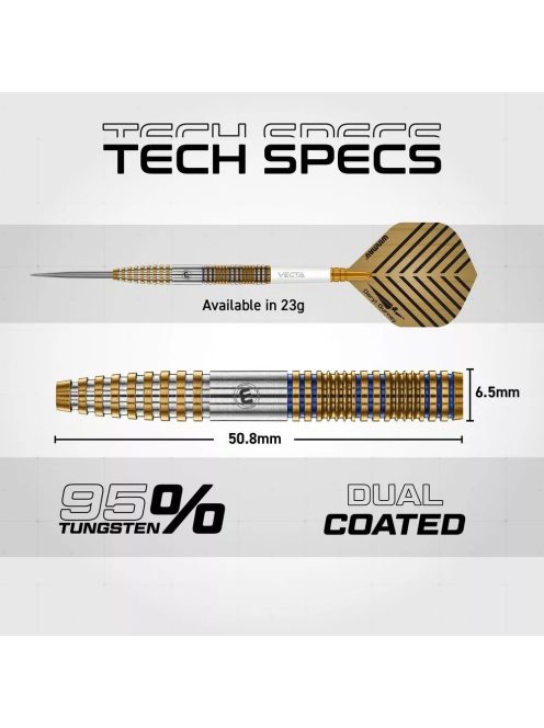 Dart szett steel Winmau Daryl Gurney Signature Edition 23g, 95% gravírozott