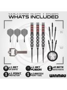 Dart szett steel Winmau SP Fornax Tapered 23g, 90% gravírozott