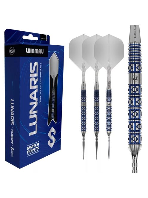 Dart szett steel Winmau SP Lunaris Parallel 23g, 90% gravírozott