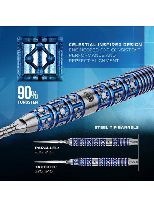 Dart szett steel Winmau SP Lunaris Parallel 23g, 90% gravírozott
