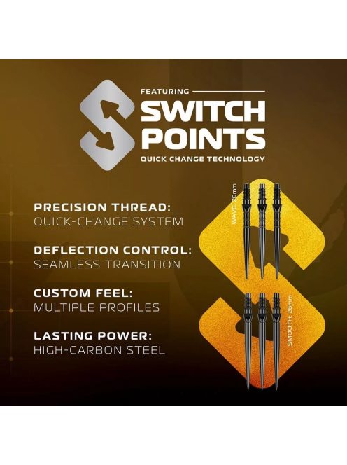 Dart szett steel Winmau SP Exion Parallel 24g, 90%