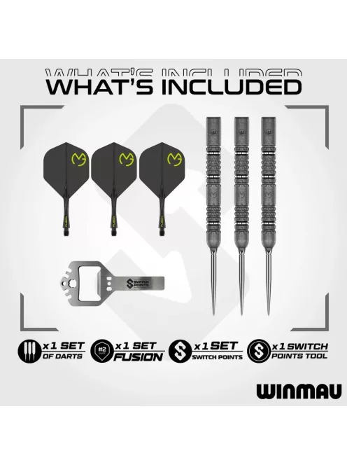 dart szett Winmau Michael van Gerwen Signature Edition Switch Point 90%, 23g