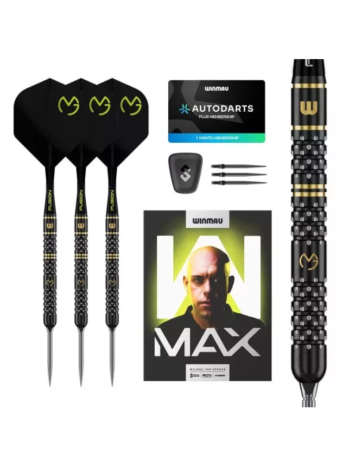 Darts szett steel WINMAU MvG W-MAX Switch Point, 22g 90%
