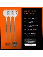 Darts szett steel Winmau Gian Van Veen W-MAX Switch Point Steeldarts, 23g, 90%