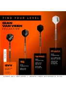Darts szett steel Winmau Gian Van Veen W-MAX Switch Point Steeldarts, 23g, 90%