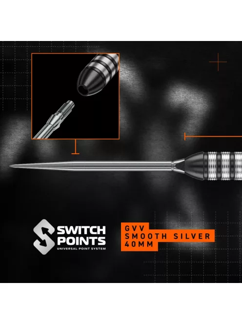 Darts szett steel Winmau Gian Van Veen TS Switch Point Steeldarts, 24g, 90%