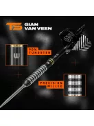 Darts szett steel Winmau Gian Van Veen TS Switch Point Steeldarts, 25g, 90%