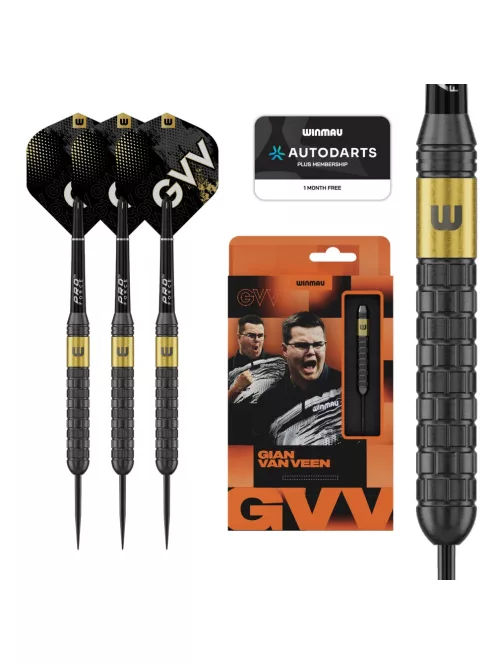 Darts szett Winmau Gian Van Veen Core brass steeldart, 21g