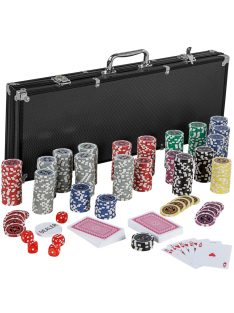   Northstar pókerkészlet 500db-os, számozott lézeres, fekete alu kofferben