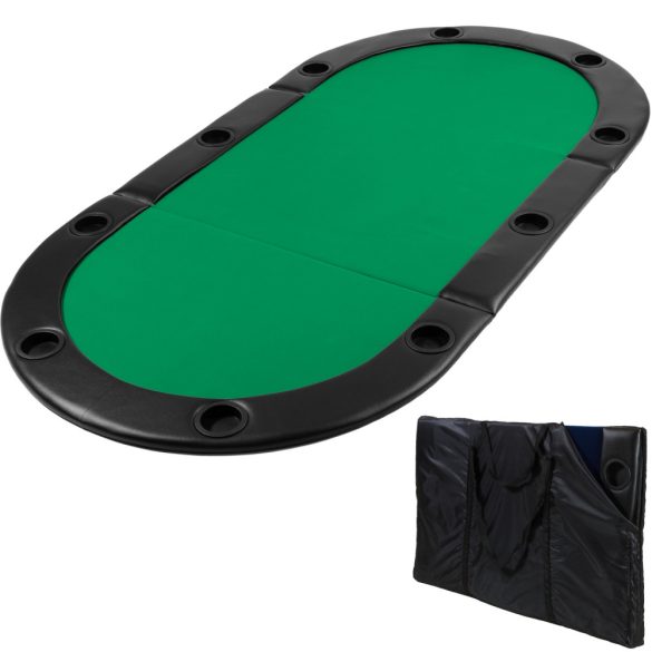 poker table Northstar 10-person folding table top green