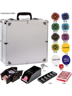   póker zsetonkészlet Northstar 600-as, lézeres zseton, + keverő, + osztó, + kártyaposztó