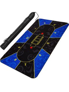 Poker tablecloth NewGen, rubberized, 200x900, black/blue