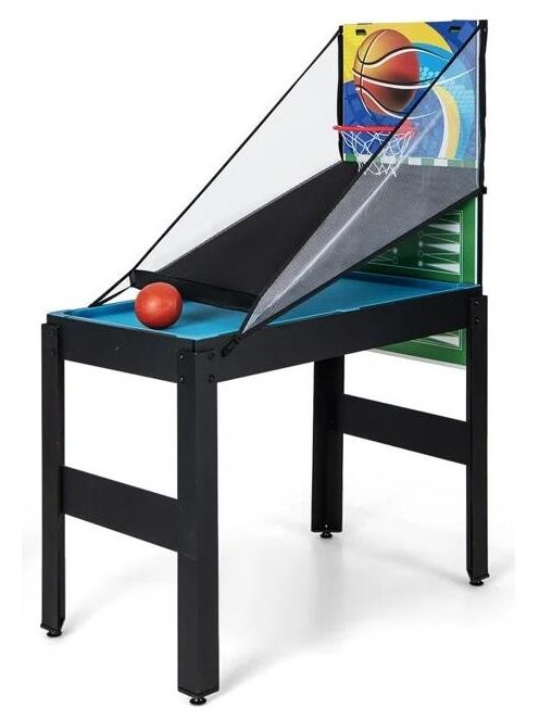 multifunctional gaming table 15 in one Northstar in dark brown (foosball, billiards, ping-pong, taifun, chess, poker, roulette, etc.)