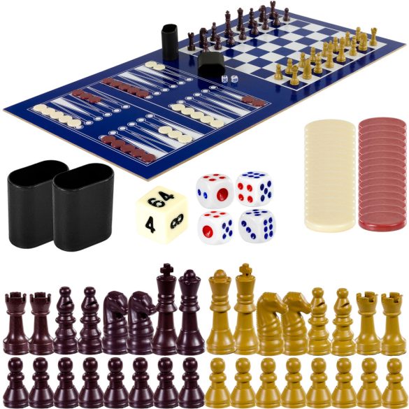 multifunkciós játékasztal 15 az egyben Northstar sötét barna színű (csocsó, biliárd, ping-pong, taifun, sakk, póker, roulette stb.)
