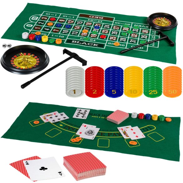 multifunkciós játékasztal 15 az egyben Northstar sötét barna színű (csocsó, biliárd, ping-pong, taifun, sakk, póker, roulette stb.)