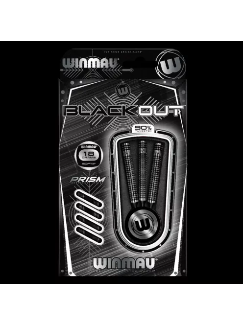 Darts arrow Winmau soft BLACK OUT 90% wolfram 18g